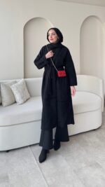 Demi Angora Hırka - Siyah