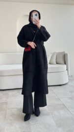 Demi Angora Hırka - Siyah - Görsel 4