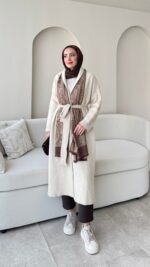 Demi Angora Hırka - Taş - Görsel 4