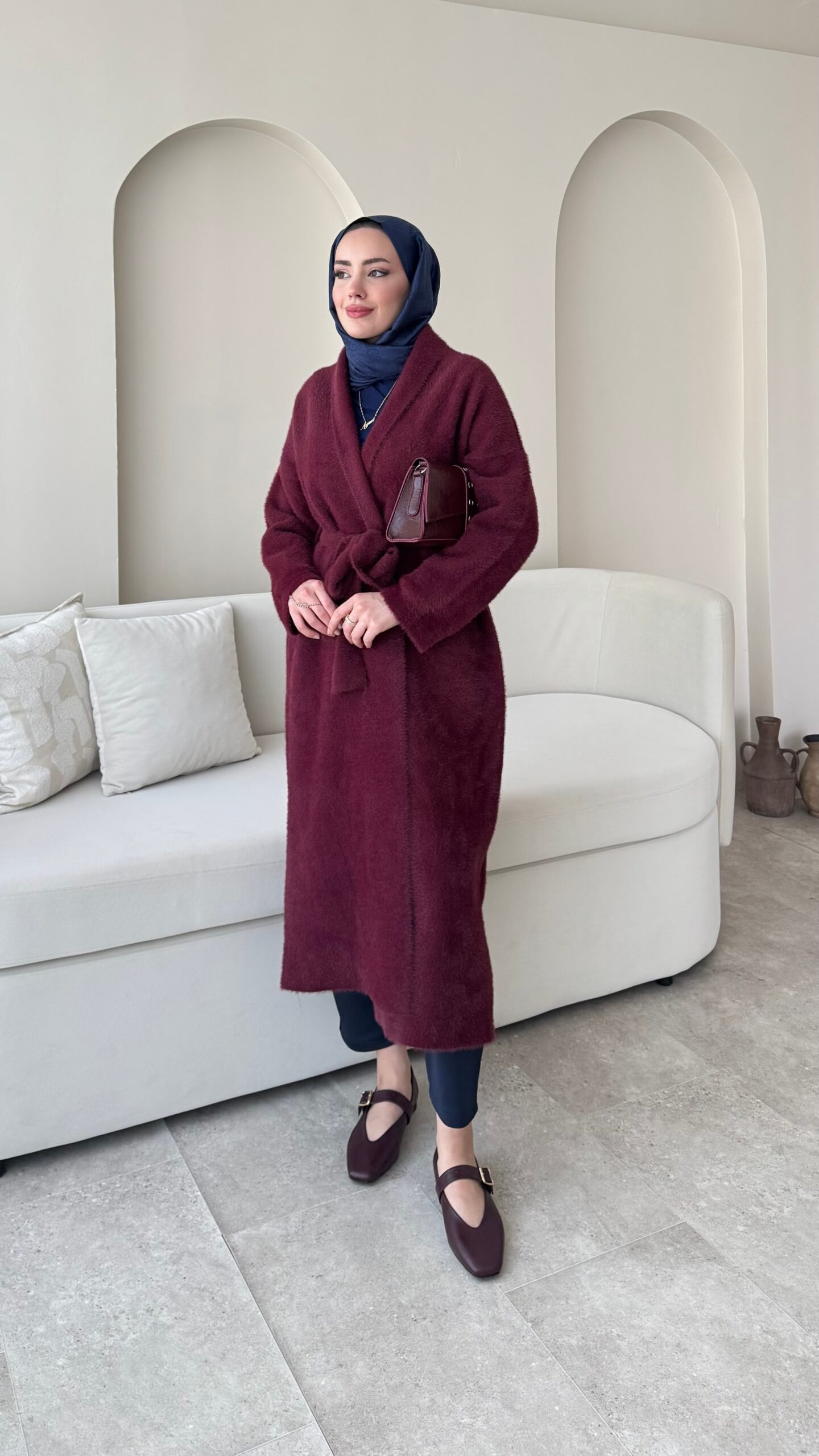 image_1950-2110.jpg Demi Angora Hırka - Bordo - Görsel 1