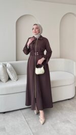 Ena Elbise - Kahverengi - Görsel 2