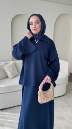 Mari Oyşo Takım - Lacivert - Görsel 5