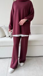 Vini Oyşo Takım - Bordo - Görsel 6