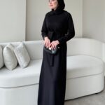 Zeli Basic Elbise - Siyah