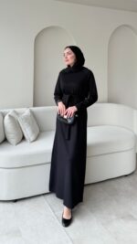 Zeli Basic Elbise - Siyah