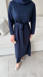 Zeli Basic Elbise - Lacivert - Görsel 6