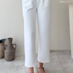 Düz Kesim Scuba Pantalon - Beyaz