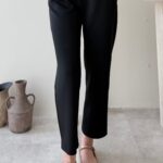 Düz Kesim Scuba Pantalon - Siyah