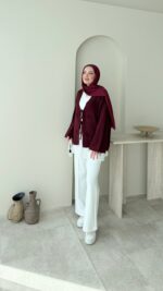 Mirla Triko Hırka - Bordo