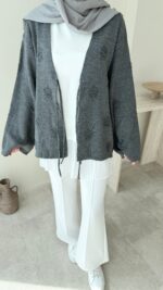 Piliseli Penye İçlik - Beyaz - Görsel 3