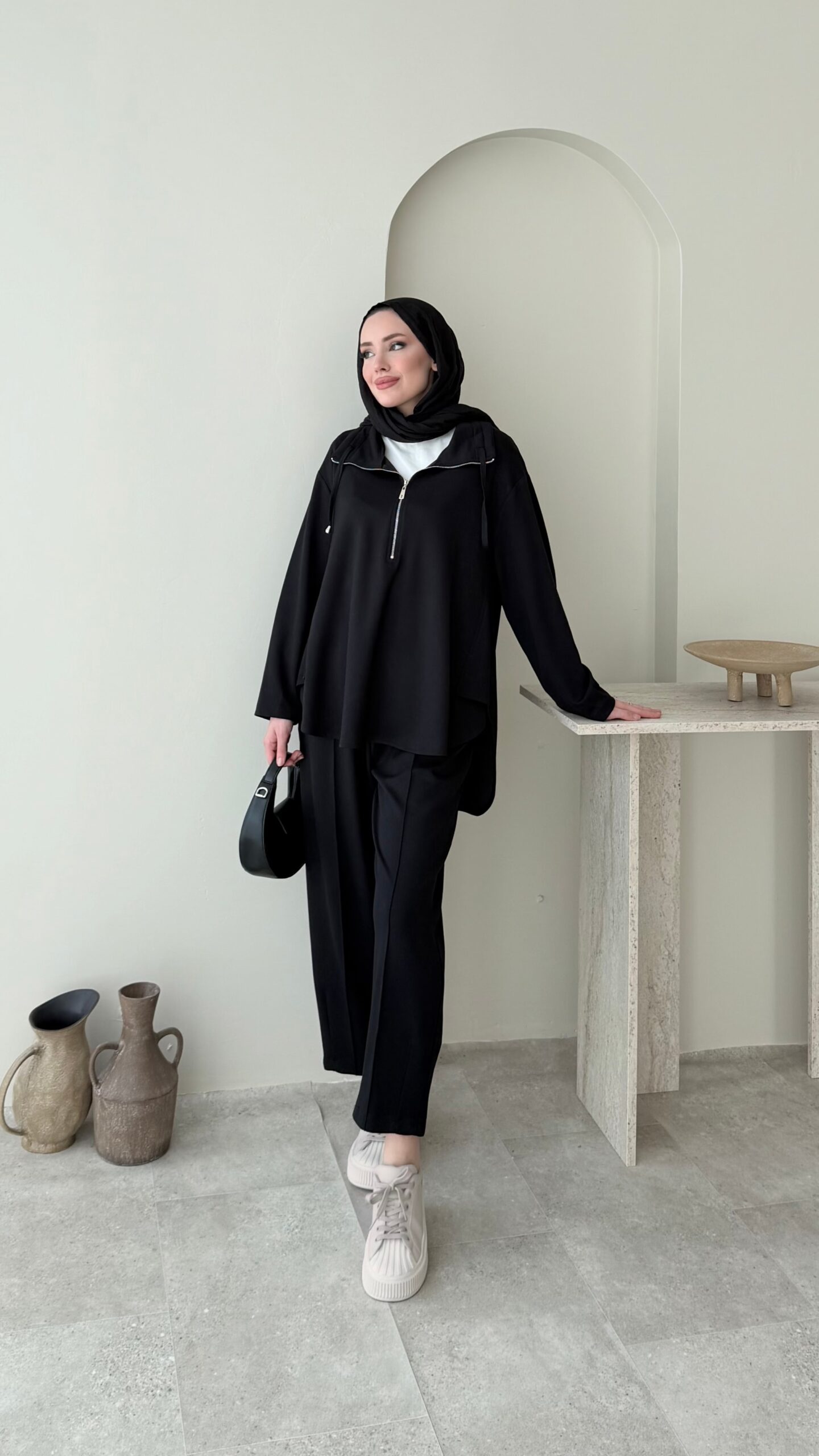 image_1950-2317.jpg Gisa Fermuarlı Oyşo Takım - Siyah - Görsel 1