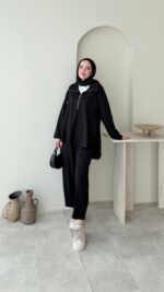 Gisa Fermuarlı Oyşo Takım - Siyah - Görsel 2