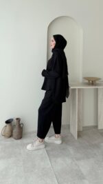 Gisa Fermuarlı Oyşo Takım - Siyah - Görsel 3