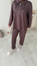 Gisa Fermuarlı Oyşo Takım - Kahverengi - Görsel 6