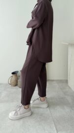 Gisa Fermuarlı Oyşo Takım - Kahverengi - Görsel 7