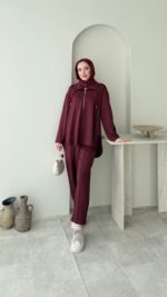 Gisa Fermuarlı Oyşo Takım - Bordo