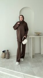 Toma Oyşo Takım - Kahverengi - Görsel 3