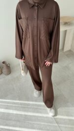 Toma Oyşo Takım - Kahverengi - Görsel 6