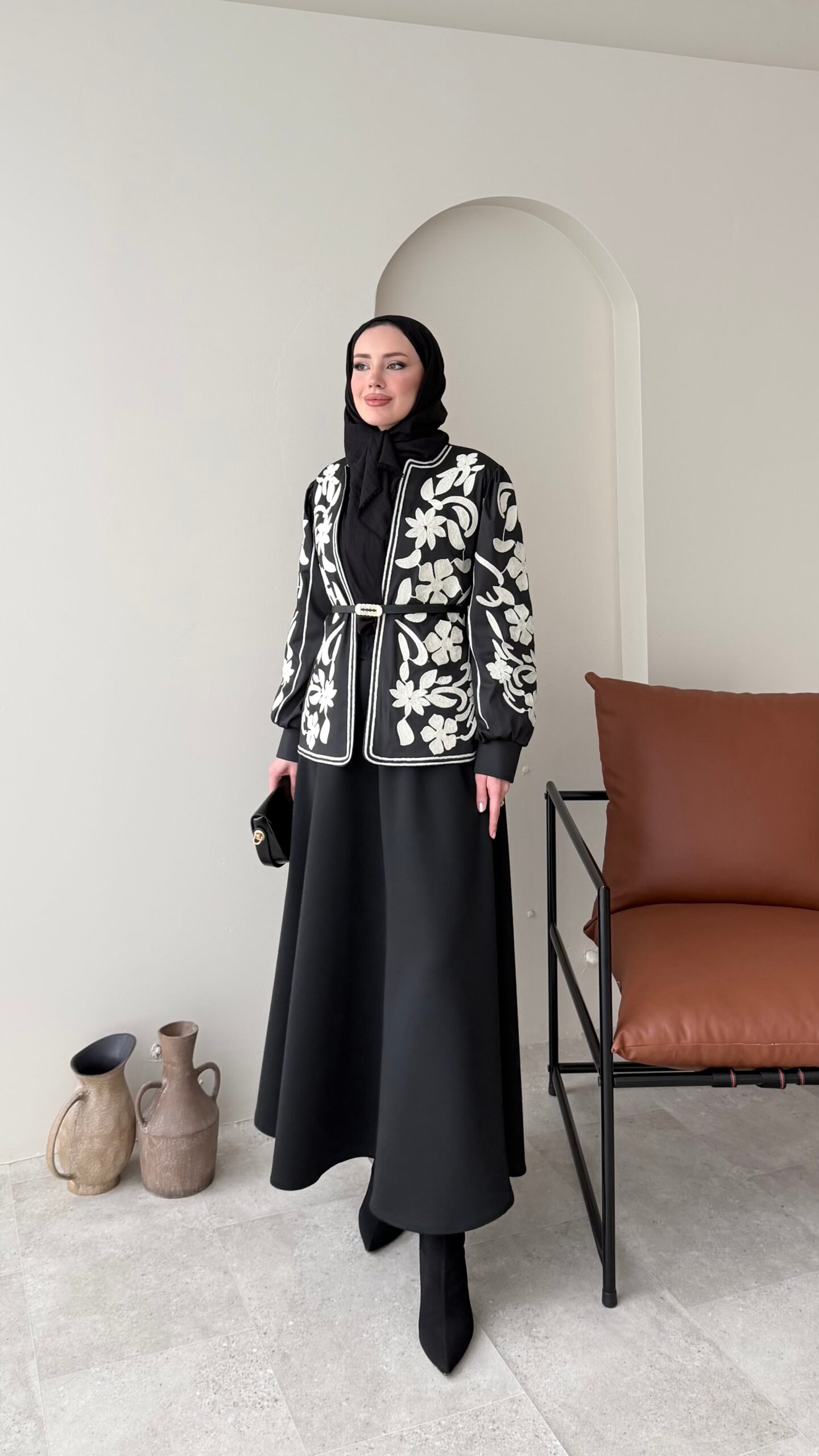 image_1950-2363.jpg Quan Nakış Ceket - Siyah - Görsel 1