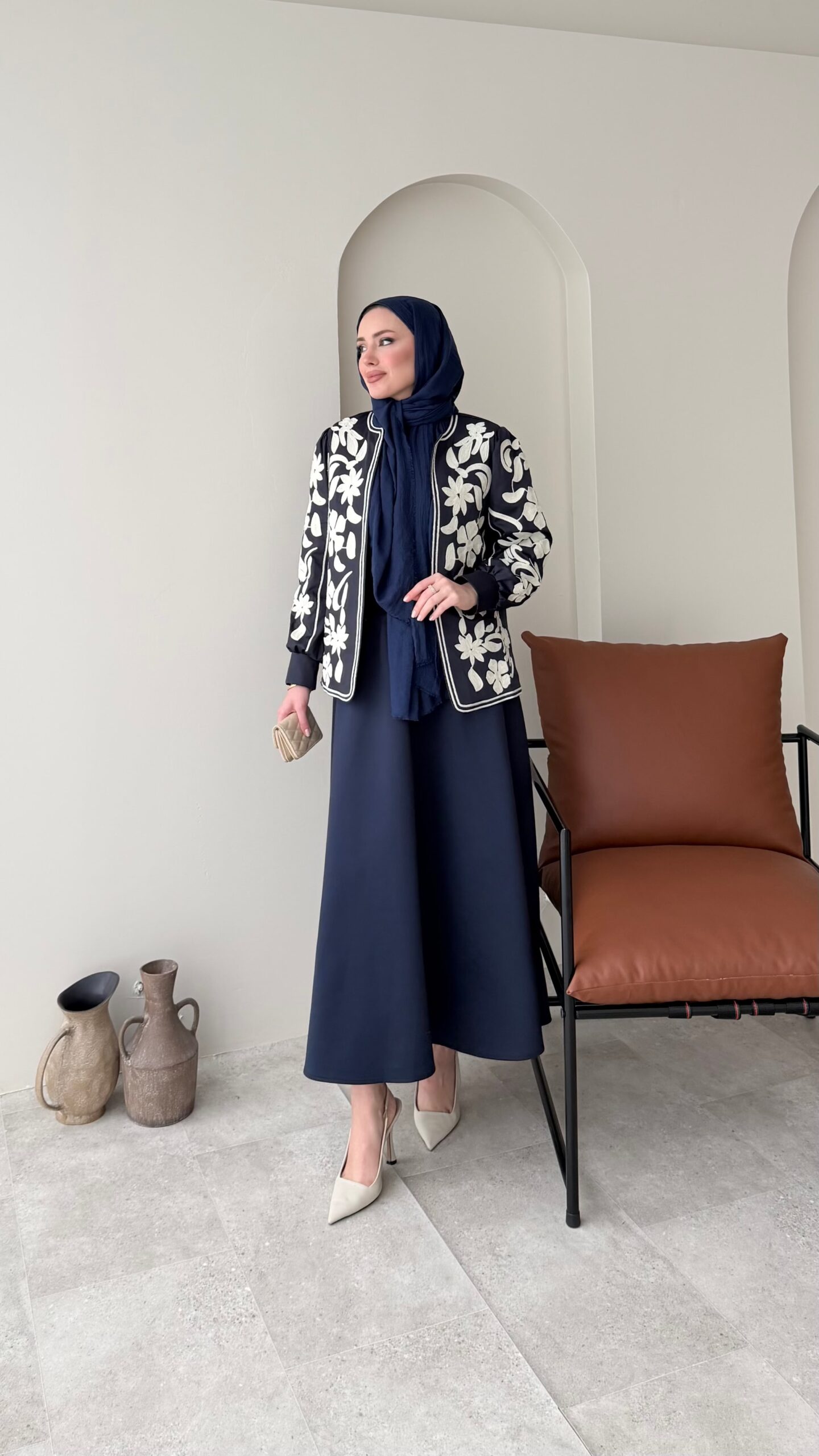 image_1950-2371.jpg Quan Nakış Ceket - Lacivert - Görsel 1