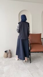 Quan Nakış Ceket - Lacivert - Görsel 3