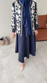 Quan Nakış Ceket - Lacivert - Görsel 7