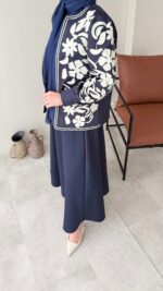 Quan Nakış Ceket - Lacivert - Görsel 8