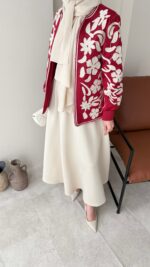 Quan Nakış Ceket - Bordo - Görsel 2