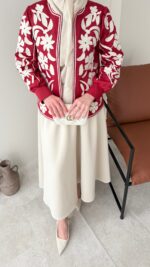 Quan Nakış Ceket - Bordo - Görsel 3