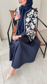 Quan Nakış Ceket - Lacivert - Görsel 10