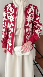 Quan Nakış Ceket - Bordo - Görsel 4