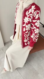 Quan Nakış Ceket - Bordo - Görsel 5