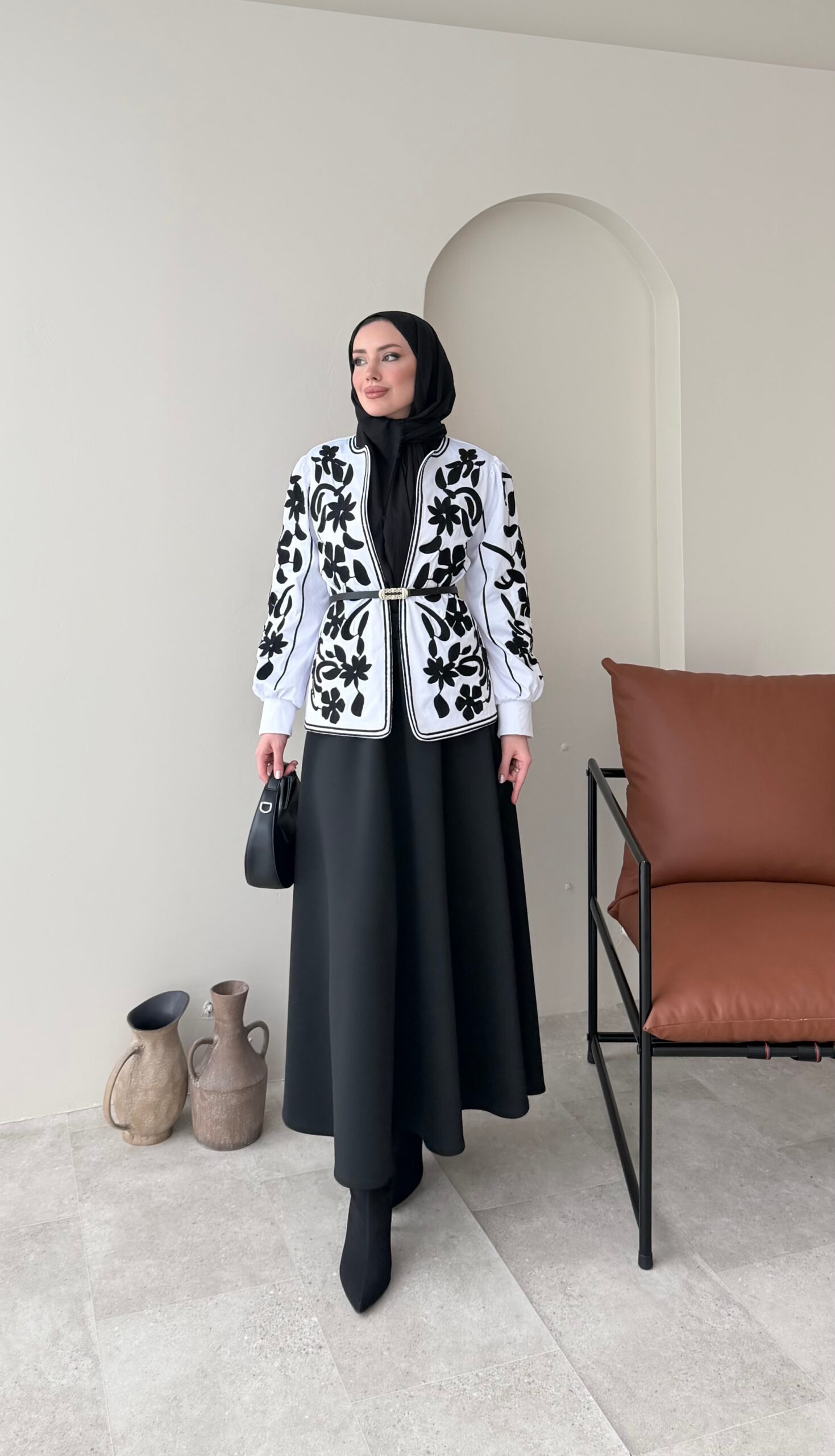 image_1950-2386.jpg Quan Nakış Ceket - Beyaz - Görsel 1