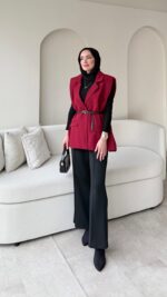 Mişa Yelek - Bordo