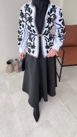 Quan Nakış Ceket - Beyaz - Görsel 7