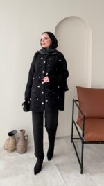 Merli Angora Hırka - Siyah