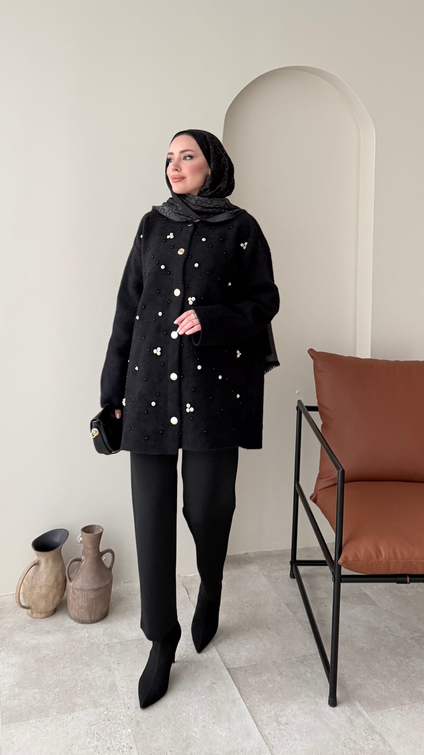 image_1950-2402.jpg Merli Angora Hırka - Siyah - Görsel 1