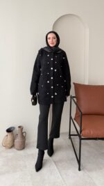 Merli Angora Hırka - Siyah - Görsel 2