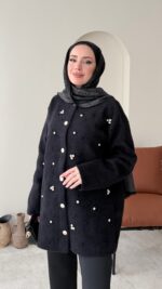 Merli Angora Hırka - Siyah - Görsel 4