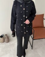 Merli Angora Hırka - Siyah - Görsel 5