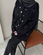 Merli Angora Hırka - Siyah - Görsel 7