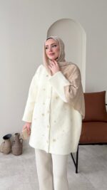 Merli Angora Hırka - Krem - Görsel 2