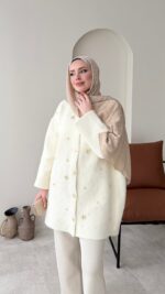 Merli Angora Hırka - Krem - Görsel 2