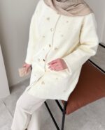 Merli Angora Hırka - Krem - Görsel 7