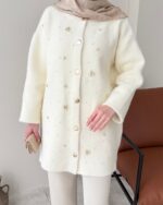 Merli Angora Hırka - Krem - Görsel 9