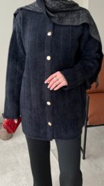 Mire Angora Hırka - Siyah - Görsel 4