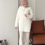 Mire Angora Hırka - Krem