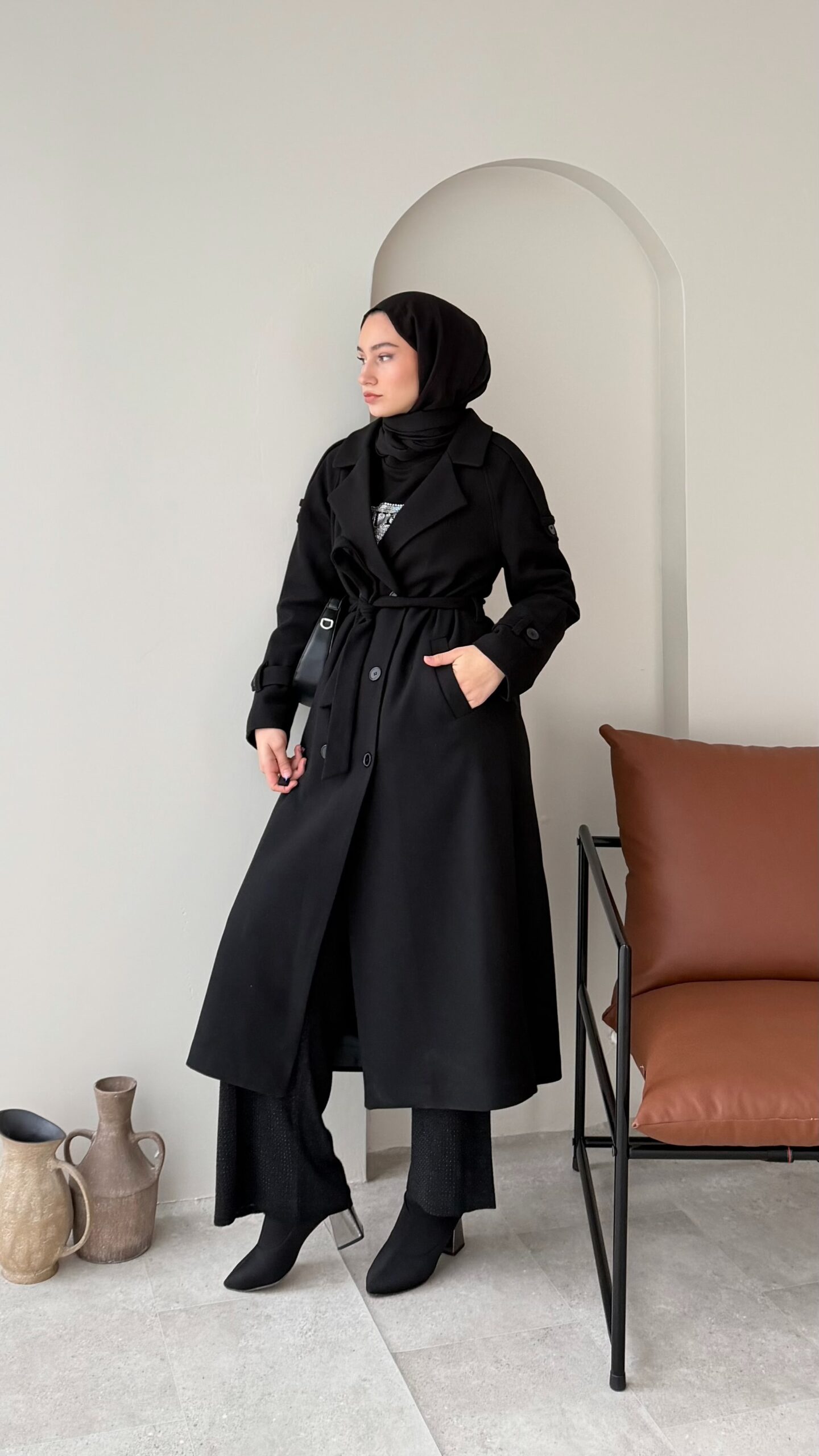 image_1950-2436.jpg Ol Premium Kaşe Kaban - Siyah - Görsel 1