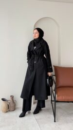 OlÂ Premium Kaşe Kaban - Siyah - Görsel 3