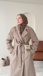 OlÂ Premium Kaşe Kaban - Vizon - Görsel 5